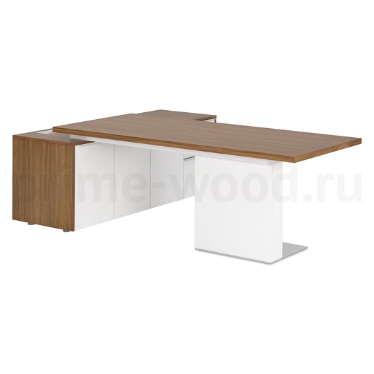 Стол руководителя с боковой тумбой WYN2218 (R) - фото