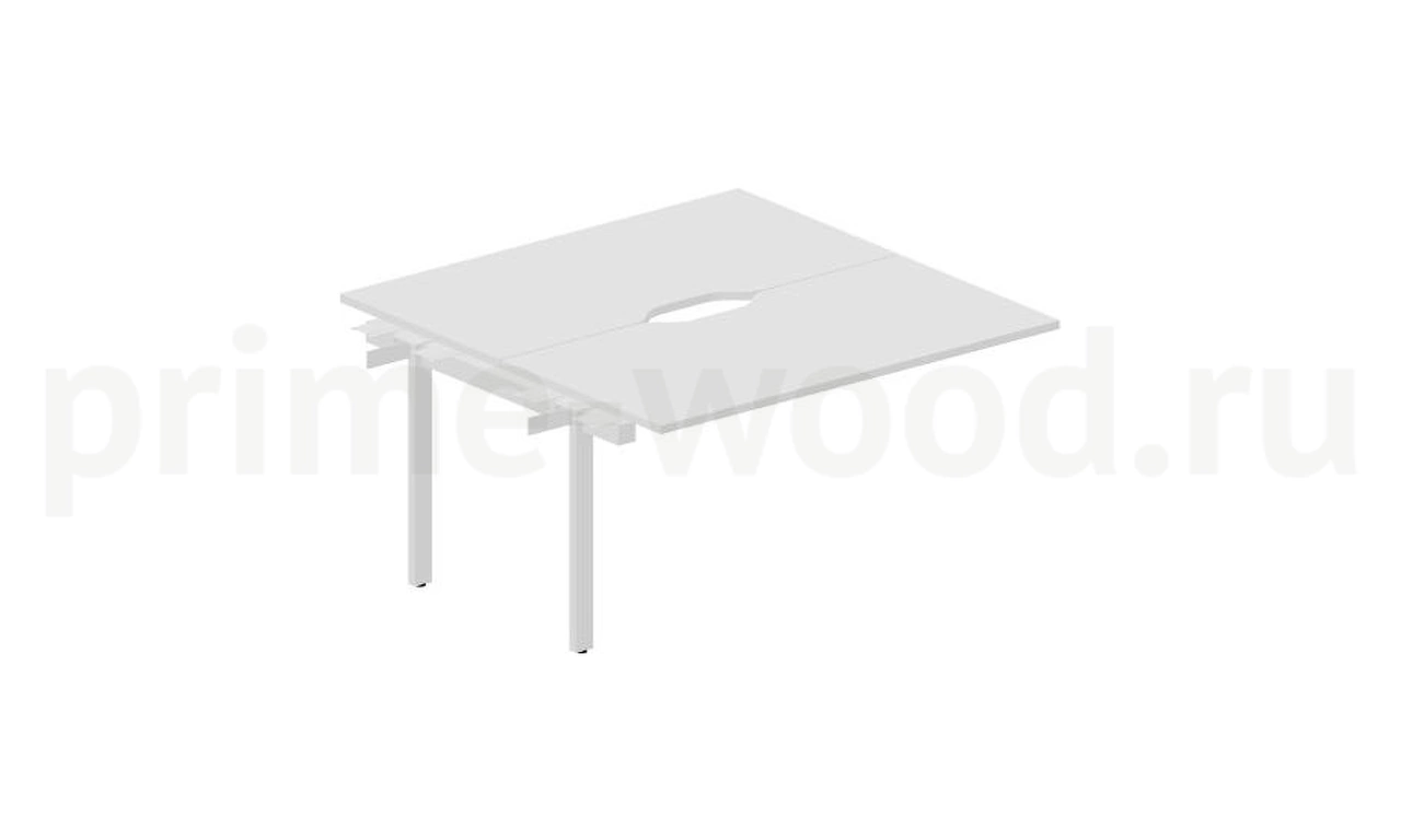 Cтол bench приставной (с эргономичными вырезами) 120x140x75 см - фото 0