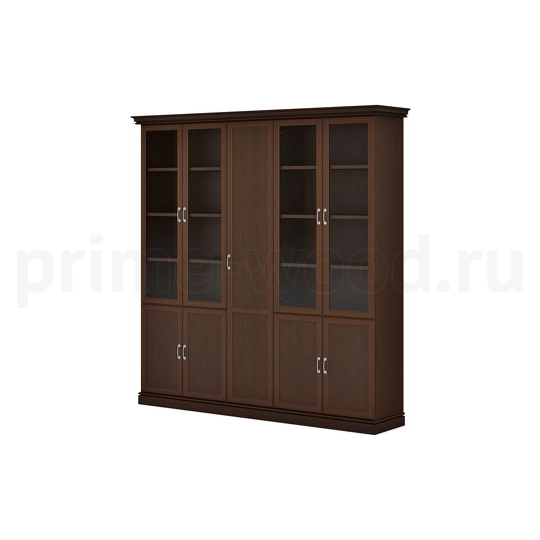 Композиция 2 шкафа комбинированных +1 гардероб узкий - фото