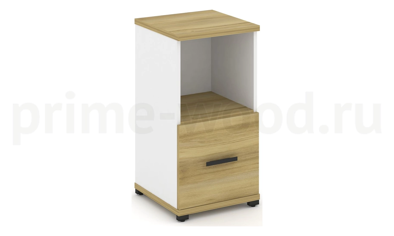 Шкаф одна узкая секция, 2 ниши CN.STU-211 B/W - фото 1