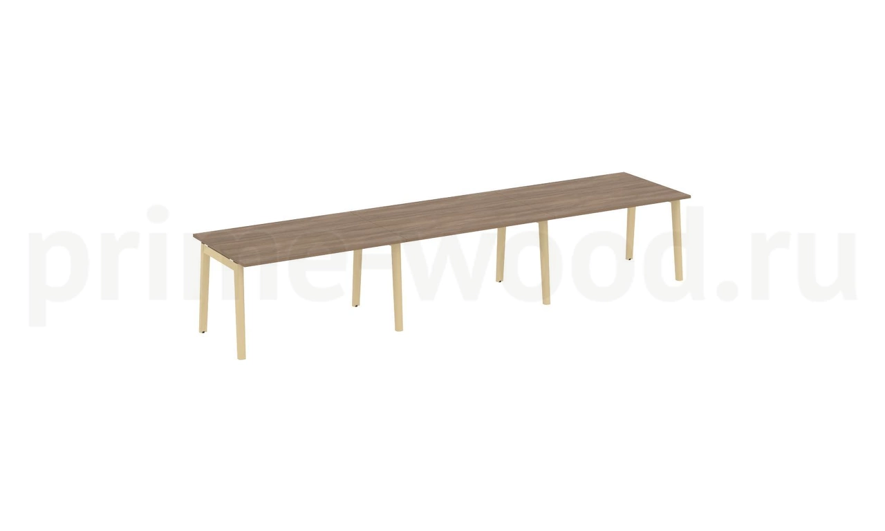 Стол переговорный (3 столешницы), опоры - массив дерева ONIX WOOD 414x98x75 - фото 3