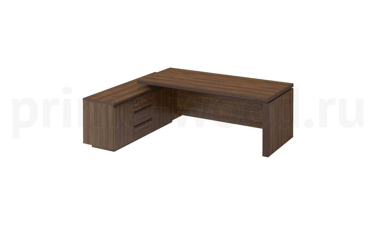 Стол руководителя на опорной тумбе левый MARK 225x180x76 - фото 1