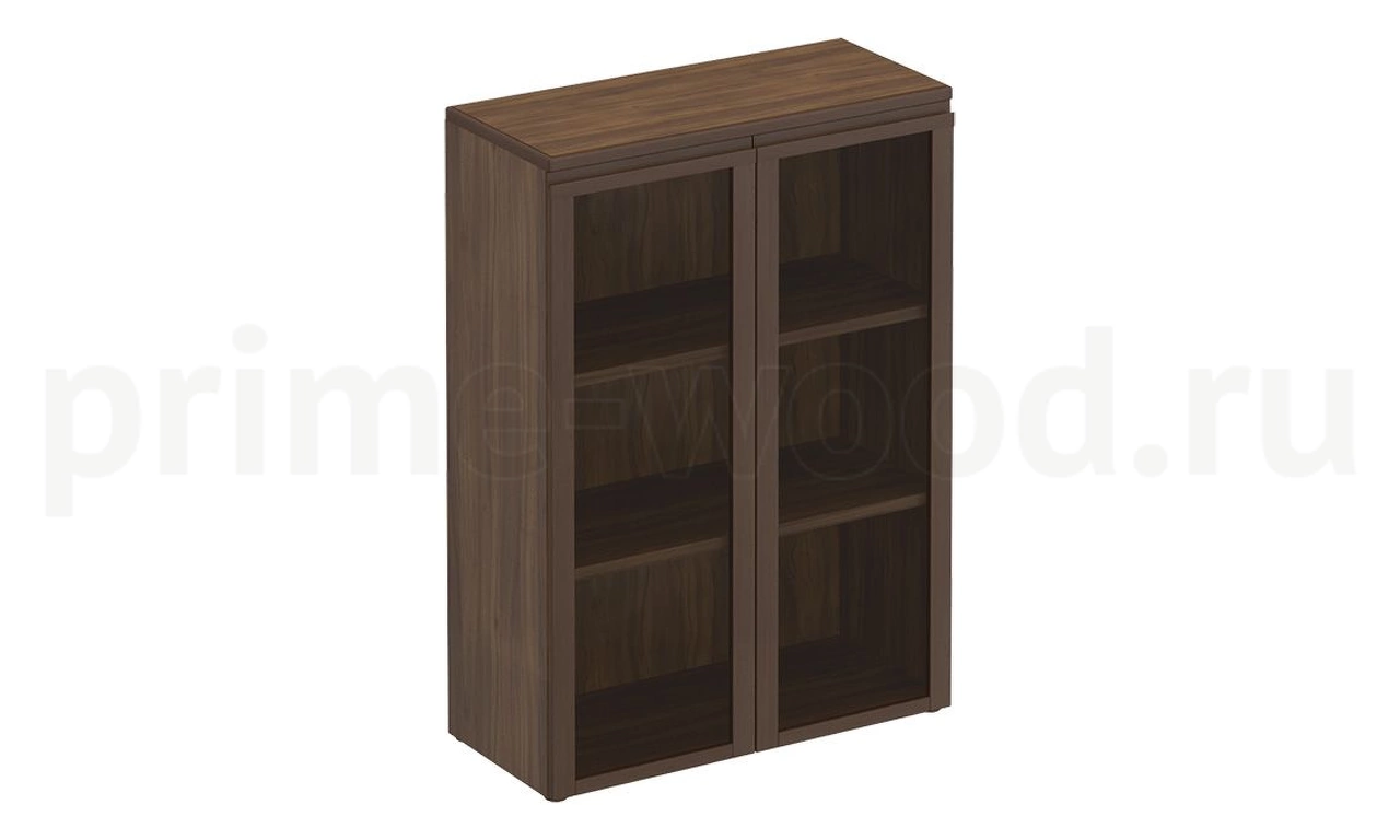 Шкаф для документов средний со стеклянными дверями MARK 91x41x127 - фото 1